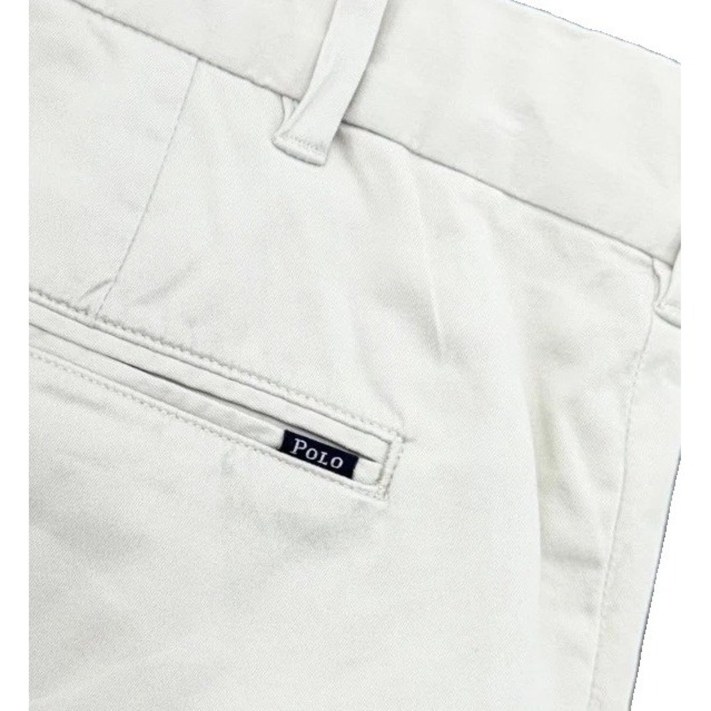 Polo Ralph Lauren Chino Shorts Mens 36 Stone Beige Cotton Twill Stretch Flat